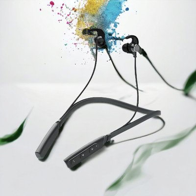 GPQ STORE Rokerz 235 Pro Wireless Bluetooth Neckband(0.1695 Bluetooth(Black, In the Ear)