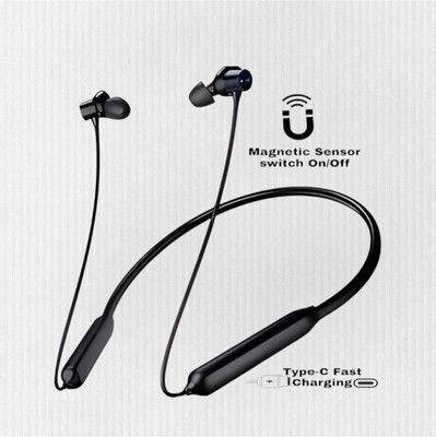 TWS Noise-Isolating Neckband - 40+ Hour Battery Life & Superior Audio_6T Bluetooth & Wired(Black, In the Ear)
