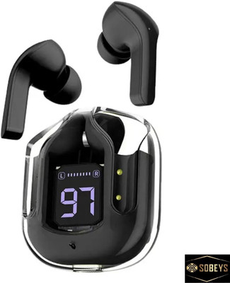 SOBEYS Ultrapod ANC TWS Premium Earbuds with Noise Cancellation, Battery High Quality Bluetooth(Dark Black, True Wireless)