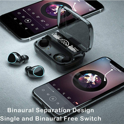 ROAR AW_893N_TWS M10 BLUETOOTH 5.1 CHARGING BOX WIRELESS EARDBUD STEREO SOUND Bluetooth Gaming(Black, True Wireless)