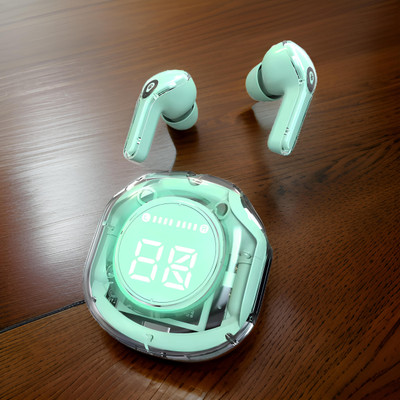 YAROH UltraPods Pro TWS Transparent Bluetooth Earbuds with Noise-Canceling 110 Bluetooth(Multicolor, In the Ear)