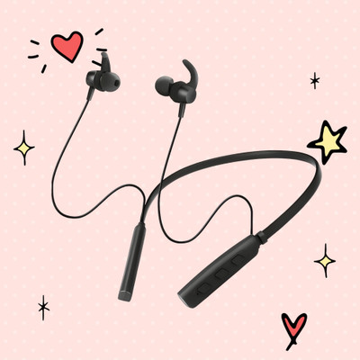 GPQ STORE Rokerz 235 Pro Wireless Bluetooth Neckband(0.4405 Bluetooth(Black, In the Ear)