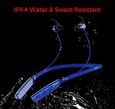 Rokerz 235 Pro Wireless Bluetooth Neckband(BSH.808 Bluetooth Headset(Blue, In the Ear)