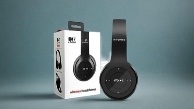 4uonly SPORTS p-47 HEADPHONE Bluetooth(On the Ear)QWP12 Bluetooth(Black, On the Ear)