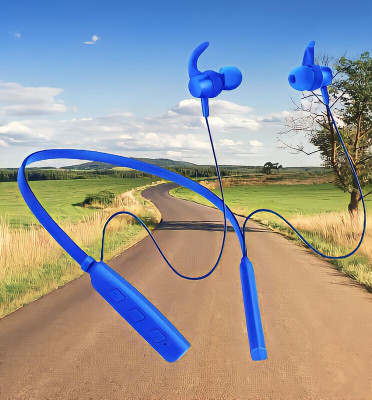 GPQ STORE Rokerz 235 Pro Wireless Bluetooth Neckband(0B.136 Bluetooth(Blue, In the Ear)