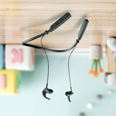 GPQ STORE Rokerz 235 Pro Wireless Bluetooth Neckband(0.3170 Bluetooth(Black, In the Ear)