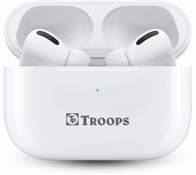 TP TROOPS TROOPS 30H AUTO PAIRING TWS HEADSET Wireless Bluetooth 5.3 Bluetooth(White, True Wireless)