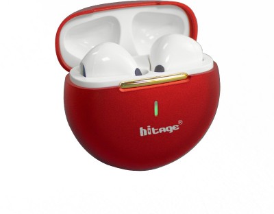 Hitage Tws-68 Bella Series Earbuds Bluetooth V5.3 Touch Operation 13mm Driver Bluetooth Headset(Red, True Wireless)
