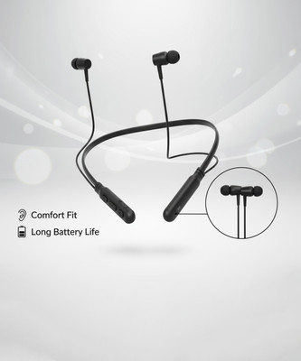 YAMAY B11 in Ear Bluetooth Neckband Magnetic Eartips, Integrated Controls Y23 Bluetooth Headset(Black, In the Ear)