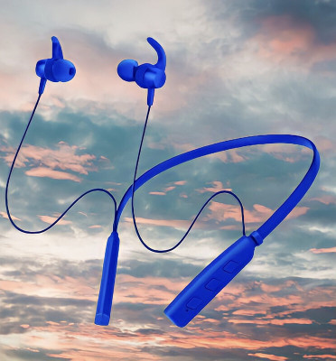GPQ STORE Rokerz 235 Pro Wireless Bluetooth Neckband(B.0.156 Bluetooth(Blue, In the Ear)