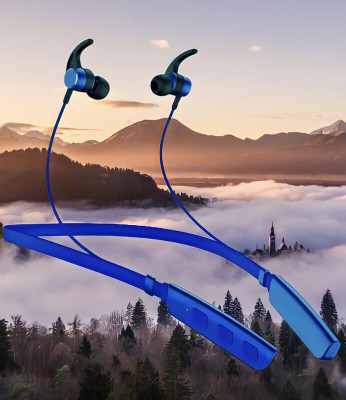 GPQ STORE Rokerz 235 Pro Wireless Bluetooth Neckband(B.0.284 Bluetooth(Blue, In the Ear)