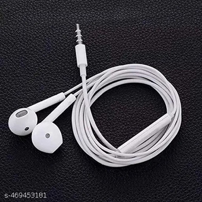 Wired Headphones – Crisp Sound & Tangle-Free Cable Wired Headset(White, In the Ear)