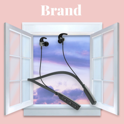 QPG STORE Rokerz 235 Pro Wireless Bluetooth Neckband(0.839 Bluetooth(Black, In the Ear)