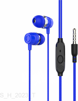 -03 Wired Earphone Handsfree with Mic Wired Headset(Blue, In the Ear)