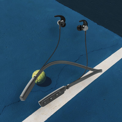 QPG STORE Rokerz 235 Pro Wireless Bluetooth Neckband(0.244 Bluetooth(Black, In the Ear)