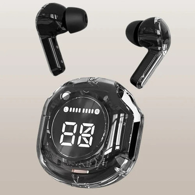 NRP STAR Ultra Pods Pro Bluetooth 5.3 TWS Earbuds with Display, Gaming Mode,Fast Charging Bluetooth(Black, In the Ear)