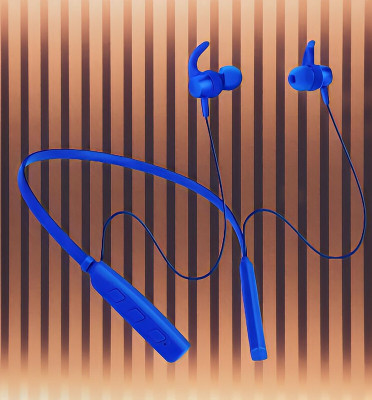 GPQ STORE Rokerz 235 Pro Wireless Bluetooth Neckband(0B.24 Bluetooth(Blue, In the Ear)