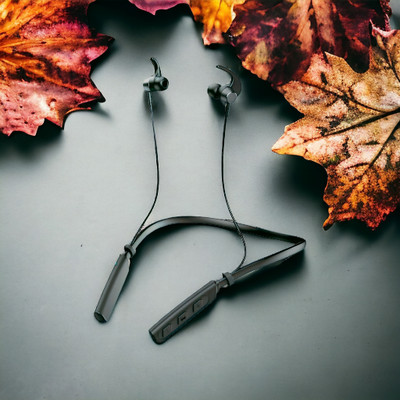 QPG STORE Rokerz 235 Pro Wireless Bluetooth Neckband(0.1447 Bluetooth(Black, In the Ear)