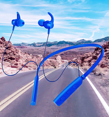GPQ STORE Rokerz 235 Pro Wireless Bluetooth Neckband(0B.220 Bluetooth(Blue, In the Ear)