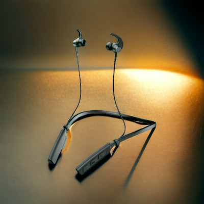 QPG STORE Rokerz 235 Pro Wireless Bluetooth Neckband(0.1448 Bluetooth(Black, In the Ear)