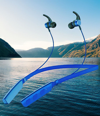 GPQ STORE Rokerz 235 Pro Wireless Bluetooth Neckband(B.0.458 Bluetooth(Blue, In the Ear)