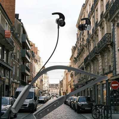QPG STORE Rokerz 235 Pro Wireless Bluetooth Neckband(0.297 Bluetooth(Black, In the Ear)