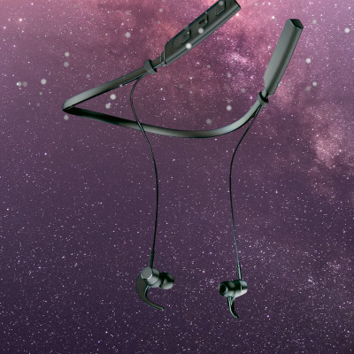 QPG STORE Rokerz 235 Pro Wireless Bluetooth Neckband(0.2753 Bluetooth(Black, In the Ear)
