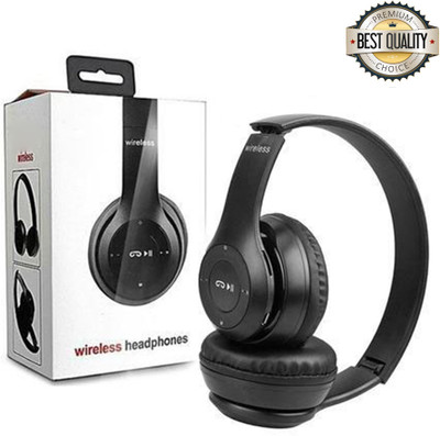 Worricow NEW Wireless Bluetooth Over-Ear Headphones with 10h Playtime in Mode, Audio Bluetooth(Black, In the Ear)