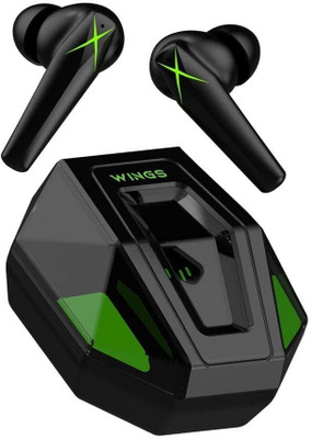 WINGS X Fire Wireless Gaming in Ear Earbuds,TWS Headphones with RGB Lights case Bluetooth(Black, In the Ear)