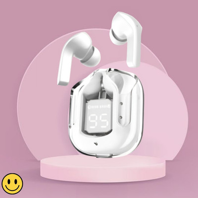 GUGGU Max UltraPods Bluetooth Earbuds Transparent Charging Case With LED DisplayE331 Bluetooth(Multicolor, True Wireless)