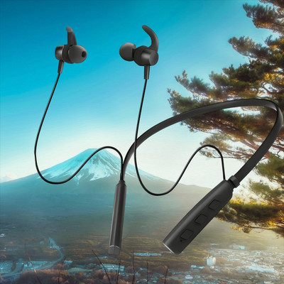 GPQ STORE Rokerz 235 Pro Wireless Bluetooth Neckband(0.4295 Bluetooth(Black, In the Ear)