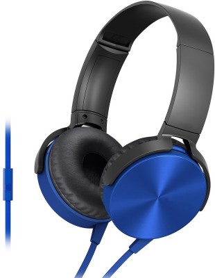 Kopila Wired Headset Extra Bass On-Ear Headphone with 3.5mm Jack & in-Built Mic Wired Headset(Blue, On the Ear)