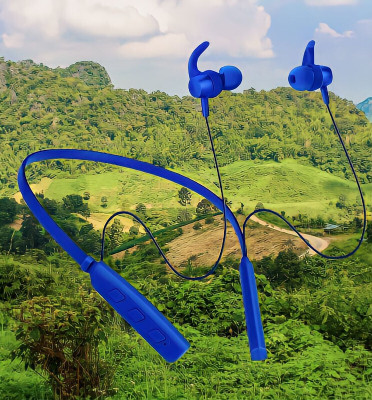 GPQ STORE Rokerz 235 Pro Wireless Bluetooth Neckband(B.0.249 Bluetooth(Blue, In the Ear)