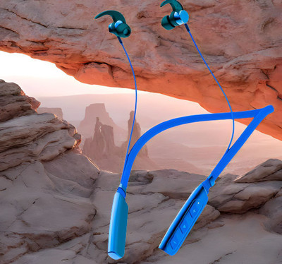 QPG STORE Rokerz 235 Pro Wireless Bluetooth Neckband(0B.15 Bluetooth(Blue, In the Ear)