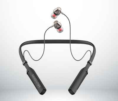 MICROBOTS N-09 48 Hours Playtime Bluetooth Neckband Bluetooth Gaming Bluetooth(Black, In the Ear)