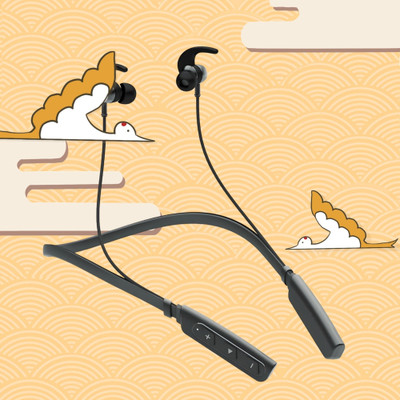 GPQ STORE Rokerz 235 Pro Wireless Bluetooth Neckband(0.954 Bluetooth(Black, In the Ear)