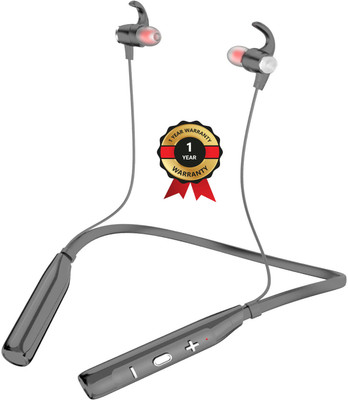 TABARET Bluetooth Neckband Powerful Audio IPX Water Resistant Dual Pairing Bluetooth(Grey, On the Ear)