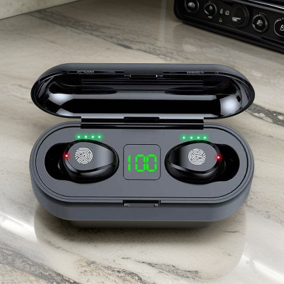 YAROH M01_F9 48-Hour Playback TWS: HD Sound, Touch Controls, Water Resistant Bluetooth(Black, In the Ear)