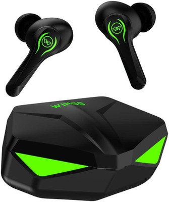WINGS TrulyWirelessinEarEarbudswithLEDBatteryIndiacator50msLowLatency40HrsPlaytime Bluetooth(Black, Green, In the Ear)