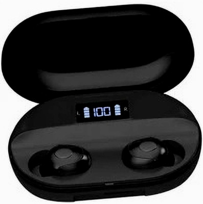 GUGGU T2 TWS Earbuds: 26hr Playback, Bluetooth 5.1, iOS/Android Compatible VIP33 Bluetooth(Black, In the Ear)