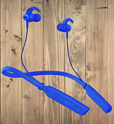 QPG STORE Rokerz 235 Pro Wireless Bluetooth Neckband(0B.464 Bluetooth(Blue, In the Ear)