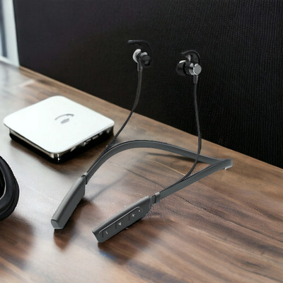 QPG STORE Rokerz 235 Pro Wireless Bluetooth Neckband(0.19 Bluetooth(Black, In the Ear)