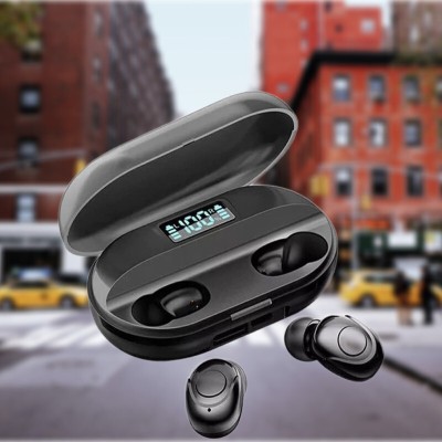 SACRO U73_T2 Wireless Earbuds with Bluetooth 5.0 & Digital Display Bluetooth Gaming Headset(Black, In the Ear)