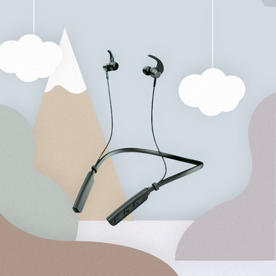 QPG STORE Rokerz 235 Pro Wireless Bluetooth Neckband(0.1419 Bluetooth(Black, In the Ear)