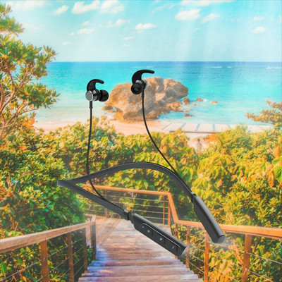 GPQ STORE Rokerz 235 Pro Wireless Bluetooth Neckband(0.776 Bluetooth(Black, In the Ear)