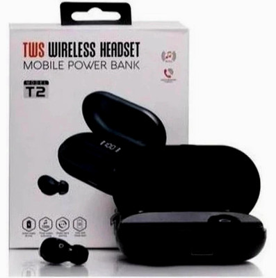 GUGGU T2 TWS Earbuds: 26hr Playback, Bluetooth 5.1, iOS/Android Compatible VIP16 Bluetooth(Black, In the Ear)