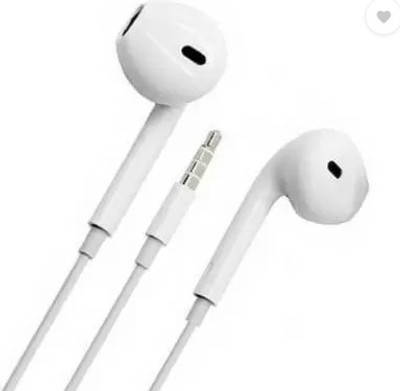 Wired Dynamic Bass Stereo Earphone with Mic and Music Wired Headset 02 Wired Headset(White, In the Ear)