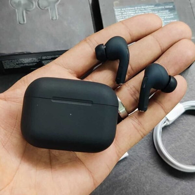 pro active noise cancellation spatial audio bluetooth headset Airpods Pro Bluetooth Headset(Black, In the Ear)