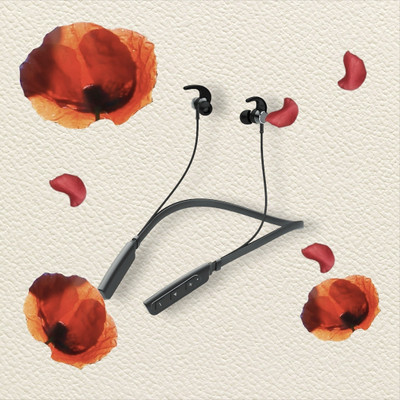 GPQ STORE Rokerz 235 Pro Wireless Bluetooth Neckband(0.1627 Bluetooth(Black, In the Ear)