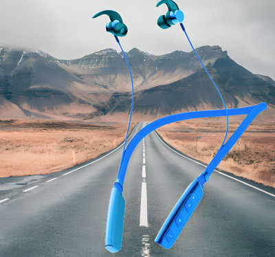 GPQ STORE Rokerz 235 Pro Wireless Bluetooth Neckband(0B.864 Bluetooth(Blue, In the Ear)